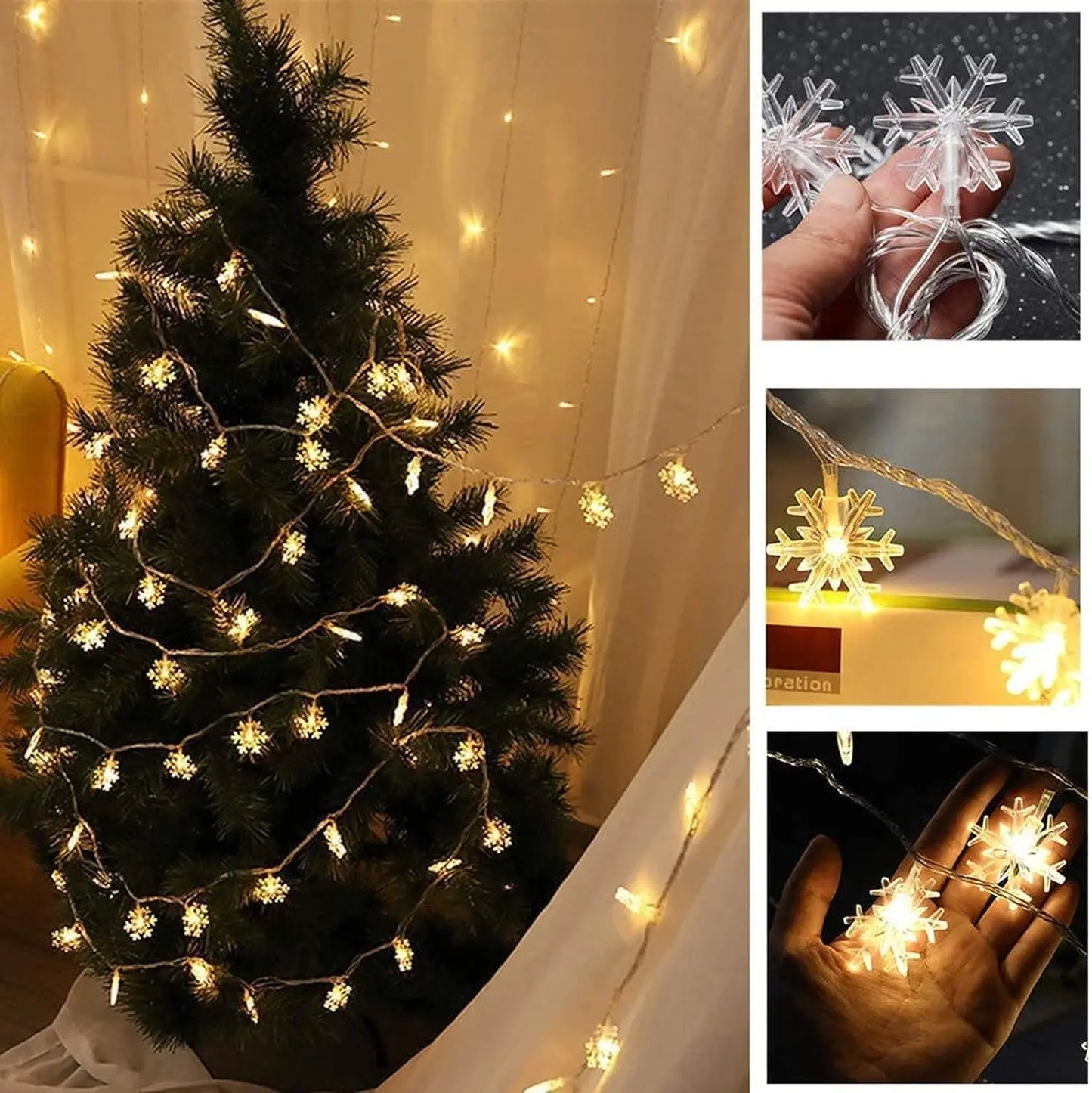 Guirlande de Noël en flocon de neige