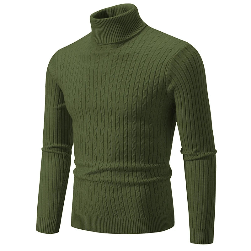 Pull col roulé homme