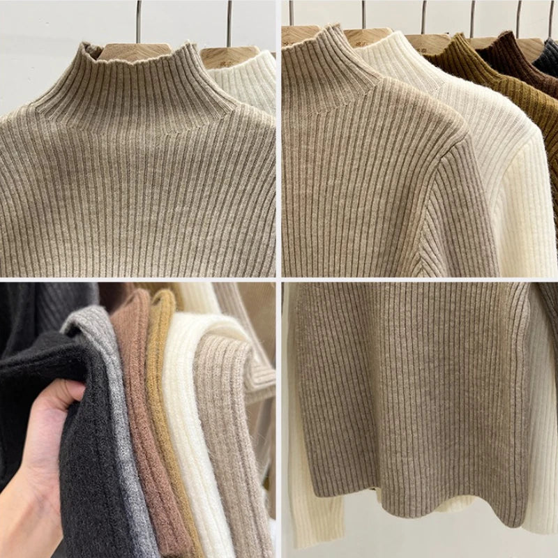 Pull col montant femme