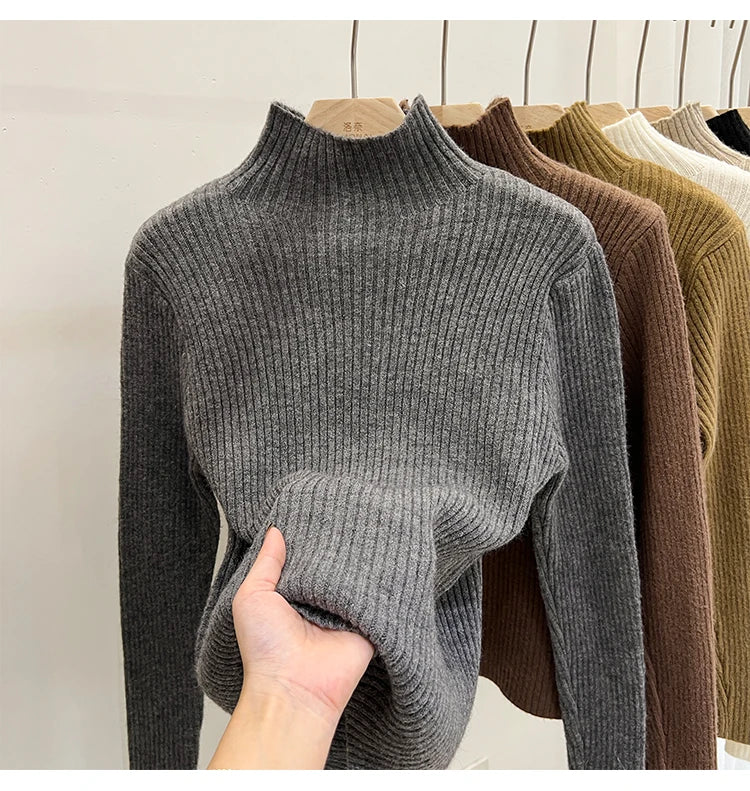 Pull col montant femme