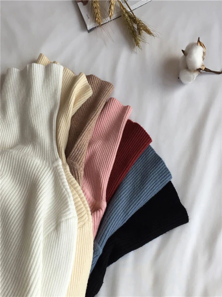 Pull col roulé femme