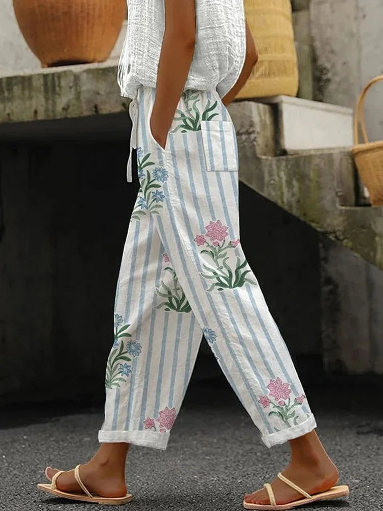 Pantalon fleuris