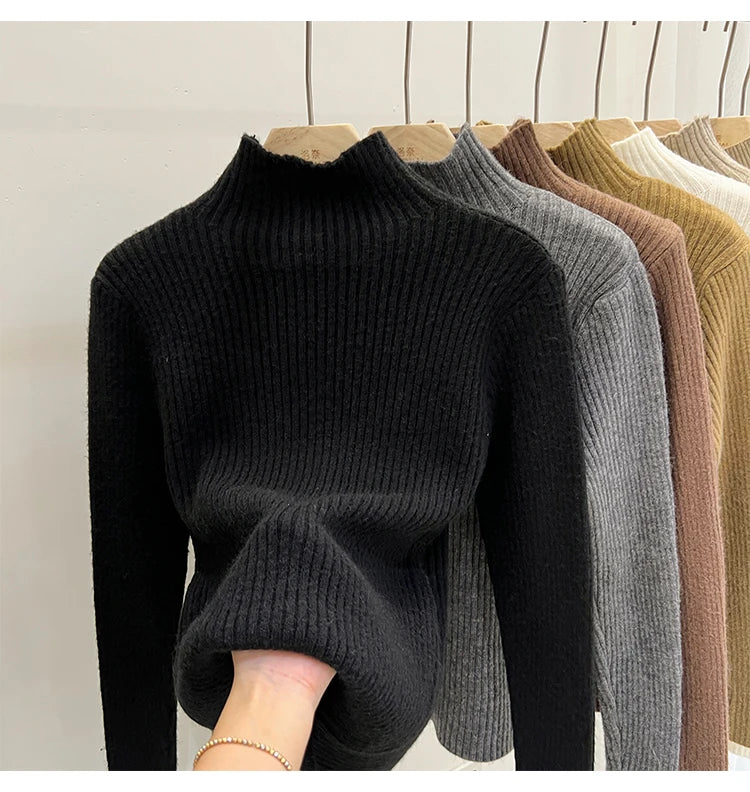 Pull col montant femme