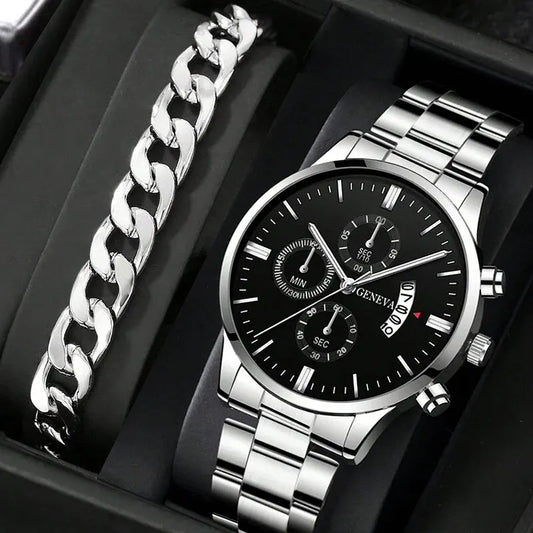 Montre + gourmette homme