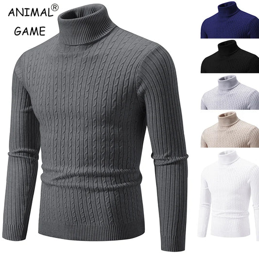 Pull col roulé homme