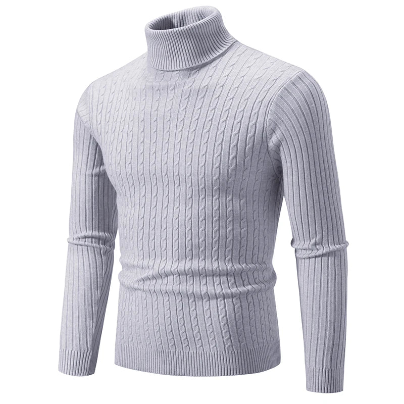 Pull col roulé homme