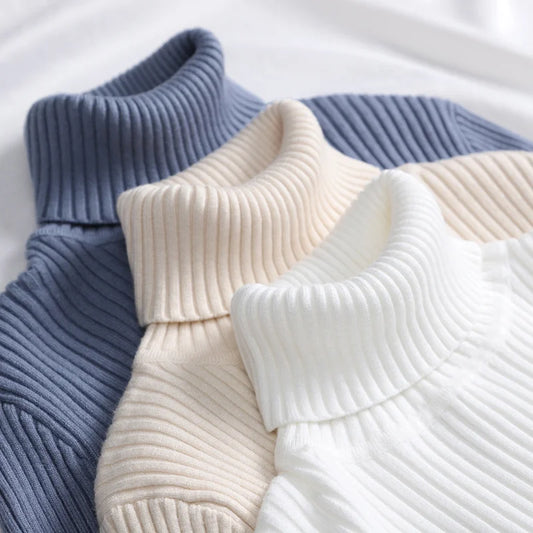 Pull col roulé femme