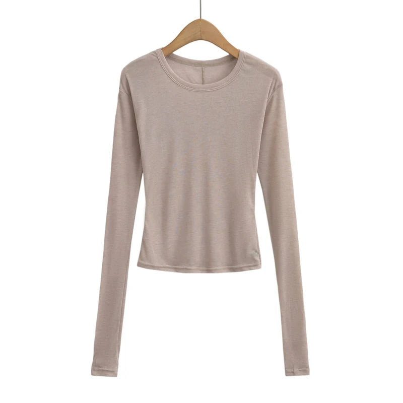 T-shirt manche longue transparent femme