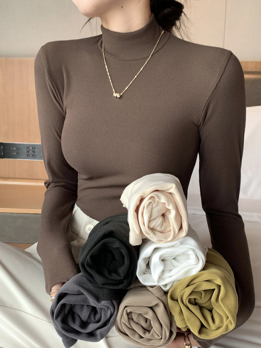 Pull col montant femme